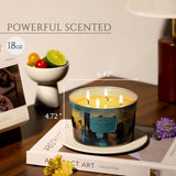 Homelights High Summer Night Scented Candles | 18Oz Soy Candles Industrial Chic 4-Wick Large Candle Jars | Ideal Candle Gifts For Events, Home Decor Stress, Relief & Relaxation