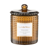 Sahara Amber Scented Candle | Bergamot, Clove & Amber | 10 Oz Soy Candle | Natural Soy Wax | 55 Hours Clean Burn | Gift-Ready For Cozy Nights | Elevated Home Décor