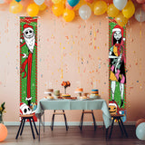 Christmas Decorations, Jack Sally Banners Xmas Porch Signs Christmas Decor Nightmare Merry Christmas Banner Before Welcome Wall Home Indoor Outdoor Party