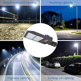 3 Pack LED Parking Lot Lights 200W – Dusk to Dawn Commercial Pole Lights
