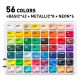 Gouache Paint Set, 56 Colors X 30G Unique Jelly Cup Design In A Carrying Case Perfect For Artists, Gouache Opaque Art Supplies For Professionals, And More