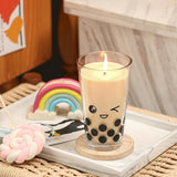 Boba Tea Candle,Sugar Vanilla Butter Scented Candle,Boba Lovers Gifts,Bubble Candles,Valentines Galentines Day Brithday Funny Food Gifts For Women & Milk Tea Lovers,12Oz