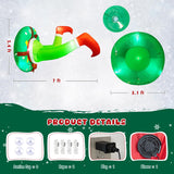 Christmas Inflatable Green Monster Stuck In Window With Led Lights, Funny Green Character Legs Christmas Decoration, Hol