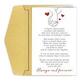 Romantic Valentines Day Card For Him Her, Heartfelt Poem Anniversary Card For Boyfriend Girlfriend, Sweet Birthday Card Gift For Partner