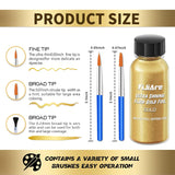 Liquid Gold Leaf Paint, Alcohol-Based Metallic Gold Paint, Quick-Drying For Crafts, Diy, And Resin Projects,Can Be Used With Spray Guns,1 Pcs X 1 Fl Oza