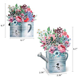 3D Pop Up Flower Cards-Watering Can With Flowers, Pop Up Card Greeting Cards For Mom, Grandmother, 3D Bouquet Card With Blankcard And Envelope, For Birthday, Mother'S Day, Thank You, All Occasions