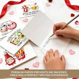 36 Pack 4X6In Valentines Day Cards With Envelopes & Stickers, Valentines Card Bulk 9 Assorted Fun Adorable Designs, Blank Inside For Valentine'S Gifts Exchange School Classroom