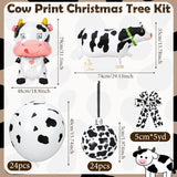 61 Pcs Cow Print Balloons Party Decoration Christmas Ball Ornaments Western Cow Balloons Theme Decorations For Farm Animal Themed Baby Shower Birthday Party Supplies Diy Craft Christmas Tree