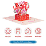Happy Valentines Day Card, 3D Handcrafted Pop Up Valentine'S Cards - 100% Recycled And Eco-Friendly, 5" X 7" Cover - Includes Envelope And Note Tag, Frndly