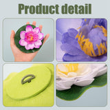, 7 Pack Artificial Floating Foam Lotus Flower Water Lily Pads For Home Garden Pond Decoration