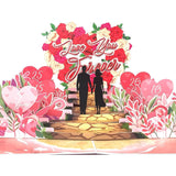 Anniversary Card – Journey Of Love 3D Pop-Up Card, Romantic Couple With Heart | Wedding, Valentines Day Card For Wife, Husband, Her, Him | Mother’S Day Card For Wife, 6"X8"