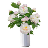 Peony Artificial Flowers,4 Pcs Fake Faux Peonies Flowers Look Real,Silk Peonies With Stems For Home Decor,Light Pink Peonies Artificial Flowers For Floral Arrangements (4, Light Pink)