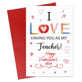 Happy Valentine'S Day Cards For Teacher Teacher Appreciation Gifts Cards Teacher Valentines Day Cards With Envelopes Valentines Greeting Cards Teacher Thank You Teacher Valentines Gifts Cards