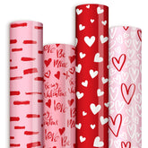 12 Sheet Valentine'S Day Wrapping Paper Heart Love Be Mine Printed Wrapping Paper 27.6 X 19.7 Inch Pink Red Valentines Craft Packing Paper For Wedding Anniversary Baby Shower Birthday