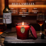 Natural Strong Soy Candle | Red Camellia & Vivid Red | 9.2 Oz, 50H Burn Time | Candle Gift For Her | Scented Candle For Valentine’S Day