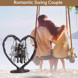 Iron Anniversary Wedding Gifts For Wife/Her/Him/Husband,Wedding Gifts For Couples,Birthday/Valentine'S Day/6Th Anniversary Keepsake,Handcrafted Iron Couple Statue Decor,Heart Sculpture/Figurine