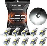 194 LED Bulbs Pack of 10 6000K White Super Bright Replacement Lights for License Plate Dome Map and Courtesy Lighting