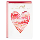 Hallmark Valentine's Day Card for Family (Marble Heart)