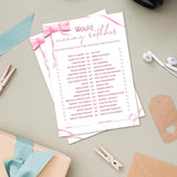 Pink Bow Baby Shower Games, Would Mommy Rather Game Cards, 30 Double-Sided Game Cards, Baby Shower Games Activity Gender Reveal Party Supplies -P15
