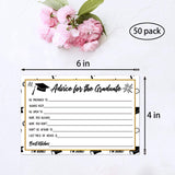 50 Graduation Party Advice Wishes Cards For Graduate Class Of 2025 College, High School, University Grad, Words Of Wisdom Cards, Game Activity Cards, 4 X 6 Inches.
