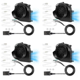 4-Pack Inflatable Fan Blower Replacement, 12V 1.2A Air Blower For Inflatables With 3 Led Light Strings For Thanksgiving