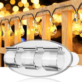 Hooks For Outdoor String Lights Clips: 30Pcs Heavy Duty Light Hooks With Waterproof Adhesive Strips, Adhesive Hooks, Outdoors Sticky Clips, Outside Clear Cord Holders For Hanging Christmas Lighting