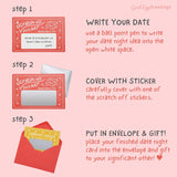 24 Love Coupons For Him - Diy Scratch Off Date Night Ideas With Stickers And Envelopes - Valentine'S Day Gift - Romantic Gifts - 3.15X4.72 Inch Mini Date Night Shenanigans Voucher Cards