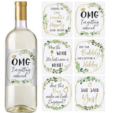 Engagement Celebration Gift, Bachelorette, 6 Wine Bottle Labels