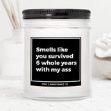 You Nique Designs 6Th Wedding Anniversary Candle For Him & Her 9Oz Candle, Iron Gift Ideas, 6 Year Wedding Gift For Husband & Wife - 6 Years Anniversary Ideas (Mahogany Teakwood)