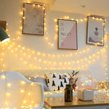 Star String Lights For Bedroom - 17 Ft 50 Led Fairy Christmas Lights Battery Operated, Indoor Outdoor Waterproof Star Tw