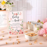 101 Pcs Baby Shower Games Include Paperboard Baby Hunt Sign 100 Mini Plastic Babies Tabletop Sign Tiny Babies Funny Prizes For Gender Reveal Party Favors(Pink,Flowers)