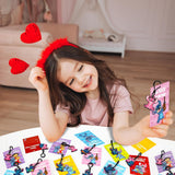 Valentines Day Gifts For Kids, Pack Of 24 Valentines Cards For Kids With Cute Keychains, Valentine'S Day Greeting Cards For Boys Girls Party Favors, Calssroom Exchange
