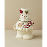 896362 Happy Holly Days Snowman Cookie Jar, Christmas & Holiday Decor