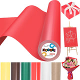 Red Wrapping Paper Roll, 15" X 450" (38') Gift Wrapping Paper For Packing Gift Wrap Parcel Wall Art Crafts Floor Covering