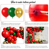 Red Green And Gold Balloon Garland Kit For Birthday Baby Shower Wedding Christmas Party Decoration