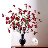 Artificial Bougainvillea Flower Branches Silk Bougainvillea Stems With Dried Tree Twigs Real Touch Faux Greenery Stems For Home Indoor Outdoor Decor Floral Bouquet Arrangements (Fuchsia - Pack Of 4)