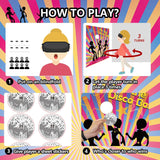 Disco 70S Theme Party Games, Pin The Disco Ball On The Party Game For Back To 60S 70S 80S 90S Let'S Boogie Disco Dancing Night Birthday Party Decorations Supplies