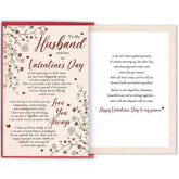 Sweet Valentine'S Day Card For Him, Romantic Wife To Husband Greeting Card With Heartfelt Message, To My Husband With Love On Valentine'S Day