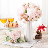 85 Pcs Valentines Artificial Peony Flower Bulk For Wedding Party Faux Peony Bouquet Silk Florals Arrangements For Wedding Table Centerpiece Festival Birthday Vase Decoration(Pink)