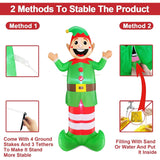 6 Ft Height Christmas Inflatables Elf Christmas Decorations Outdoor With Built-In Led Lights, Blow Up Yard Christmas Dec