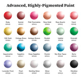DecoArt Extreme Sheen Metallic Acrylic Paint Set – Metallic Colors Set of 24 Bottles (2 fl oz) – Premium Art and Craft Metallic Paints