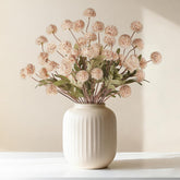 Faux Flowers For Vase 10 Pcs 20" Artificial Mums Flowers With Long Stems Fake Silk Chrysanthemum Flower For Diy Bouquets Centerpieces Home Decorations Floral Arrangement Table (Beige)