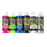 DecoArt Fluid Art Ready-to-Pour Paint Set – Neon Blast Colors, Set of 6 (4 fl oz Bottles) – Neon Acrylic Pouring Paints for Canvas, Wood & Fluid Art DIY Projects