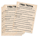 40Th Birthday Party Games, 1986 Trivia Games, Birthday Party Supplies For Adults, Fun 1986S Party Game?Pack Of 30 Cards