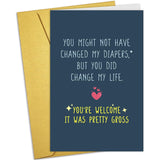 Funny Birthday Card From Stepchildren, Humor Fathers Day Card For Stepdad, Mothers Day Cards For Stepmom, You Did Change My Life