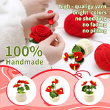 Crochet Flowers Red Anthurium, Emotional Support Crochet Gifts For Women, Office Gifts For Coworkers, Boss, Friend, Desk Decor For Graduation, New Home, New Job, Opening, Valentines, Birthday