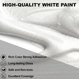 Pearlescent Acrylic Paint, 300Ml/10.2Oz Non Toxic Waterproof Metallic Pearl White Acrylic Paint For Crafts, Furniture, Wood, Clay, Canvas, Rocks, Metal, Plastic, Art Supplies