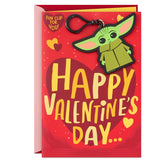 Hallmark Star Wars Valentine's Day Card for Kid with Removable Backpack Clip (Baby Yoda), May the 4th