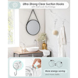 Suction Cup Hooks For Shower, Upgrade Twist-Lock Clear Suction Towel Hooks Heavy Duty Removable Bathroom Suction Hooks For Shower Tile Wall Glass Door Window 2 Pack