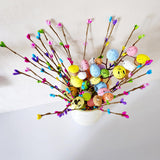 33Pcs Artificial Easter Spray Vine With Pastel Easter Eggs And Berries - Decorative Spring Floral Stems - Easter Egg Twig Branches For Floral Arrangement - Centerpiece Wreath Decoration